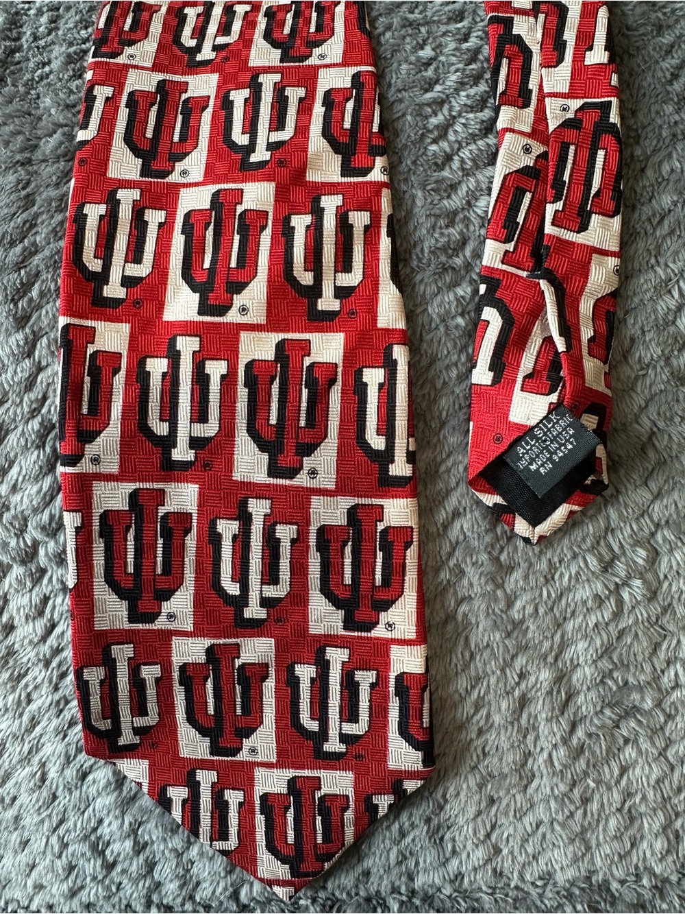Indiana University Red Logo Silk Tie. 
Merge Left Brand